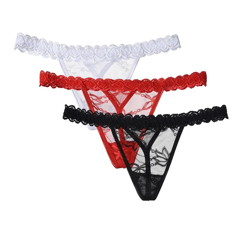 

3 pcs/lot Women Underwear Sexy Lingerie Lace G String Thongs Lace Panties Seamless Tanga Mujer Female Briefs