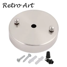 d100мм потолочная Роза для подвесных ламп, набор шнуров, винтажный металлический потолочный розовый навес со шнуром-никелевый