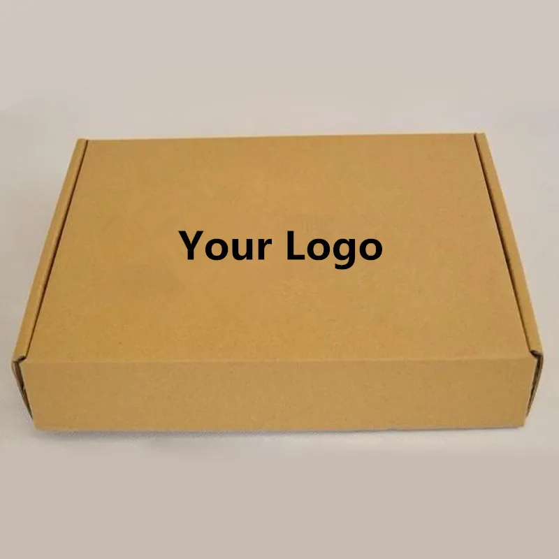 100PCS lot Custom Pink Corrugated Paper Box Printed Logo Shipping