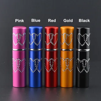 

5ml 50 Piece Mini Perfume Bottle Atomizer With Fashion Aluminum Pump Spray Bottle Perfume Container-5 colors
