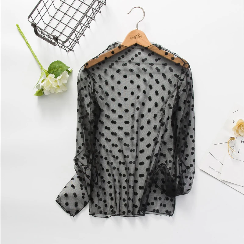 Mujeres Sexy malla de encaje ver a través ahueca hacia fuera transparente Camiseta punto Base Bottoming Camiseta Femininas Clubwear Mujeres Sexy malla de encaje ver a través ahueca hacia fuera transparente Camiseta punto Base Bottoming Camiseta Femininas Clubwear