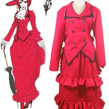 Kuroshitsuji Мадам Красный Косплей Черный Дворецкий г-жа красный костюм для косплея изготовленный на заказ любой размер