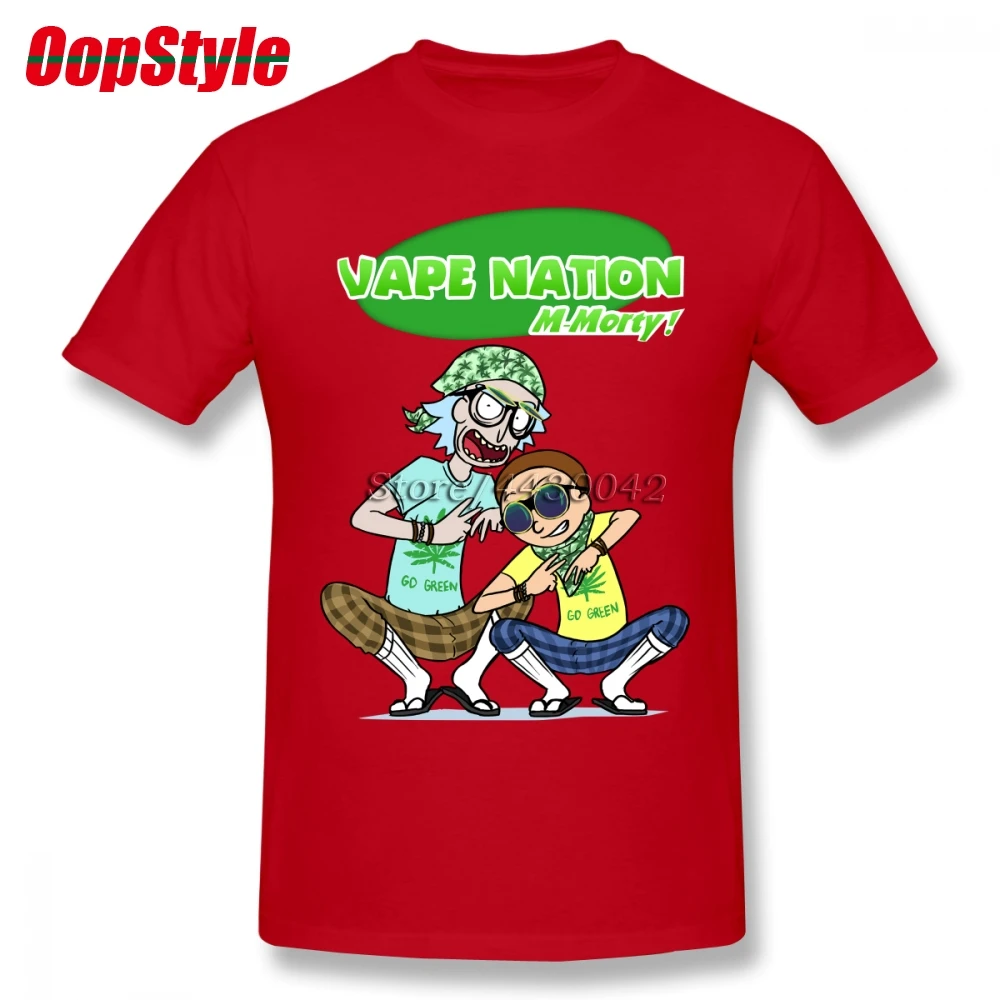 Мужская футболка с коротким рукавом Vape Nation Rick And Morty Прямая поставка летняя