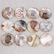 Reidgaller микс вышивка цветок фото круглый стеклянный кабошон 12 мм 20 мм 25 мм 30 мм diy плоская задняя часть ручной работы ювелирных изделий