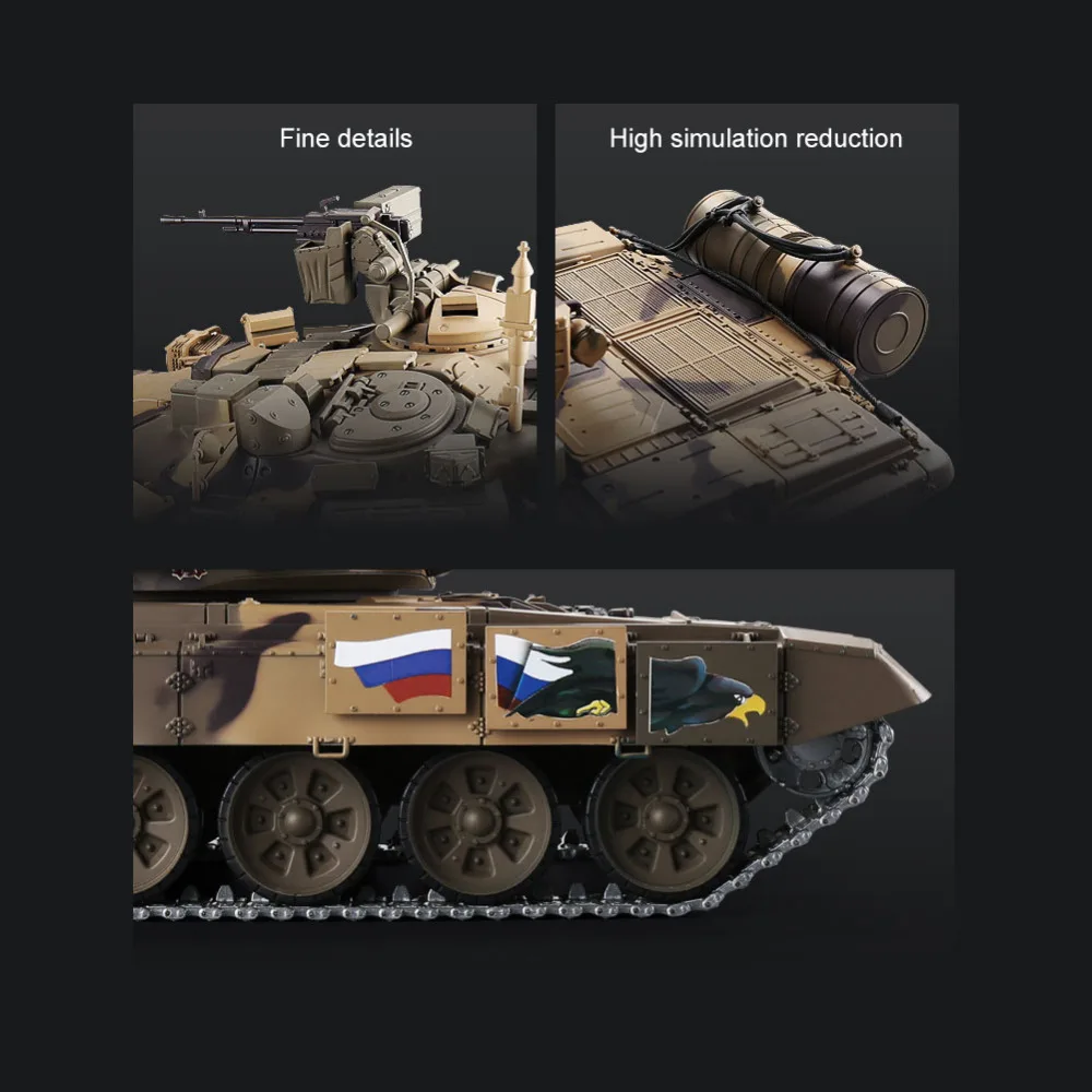 HengLong Радиоуправляемый Танк 1/16 Модернизированный русский T90 Радиоуправляемый Танк модель треков звездочки 3938 боевой танк подарки для детей