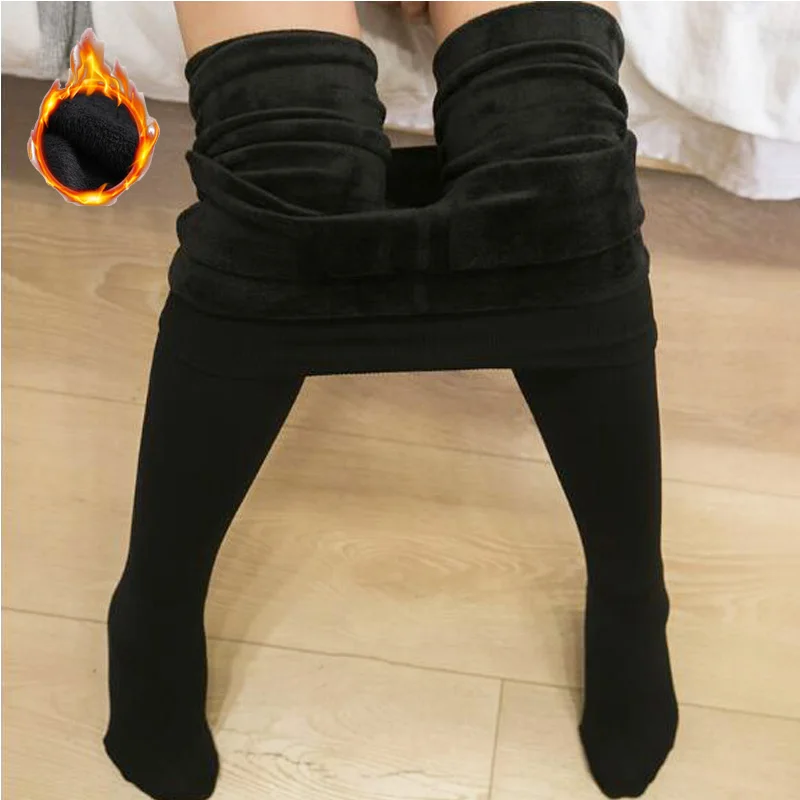 230g Thick Winter Tights Warm Women Pantyhose Nylon Stockings Fleece