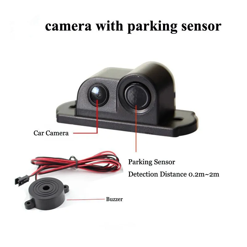 2in1 Car Rear Back View CMOS 170 Degrees Backup Parking Camera+6M video cable 