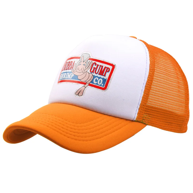 Glaedwine модная бейсбольная кепка BUBBA GUMP SHRIMP CO Truck dad hat для мужчин и женщин летняя кепка, бейсболка Forest Gump - Цвет: Оранжевый