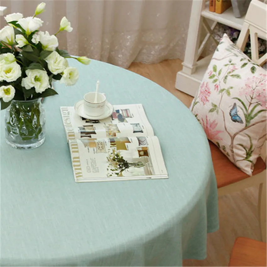 Modern Decorative round tablecloth Home Kitchen Table Cloths Party Banquet Dining solid color Home decoration