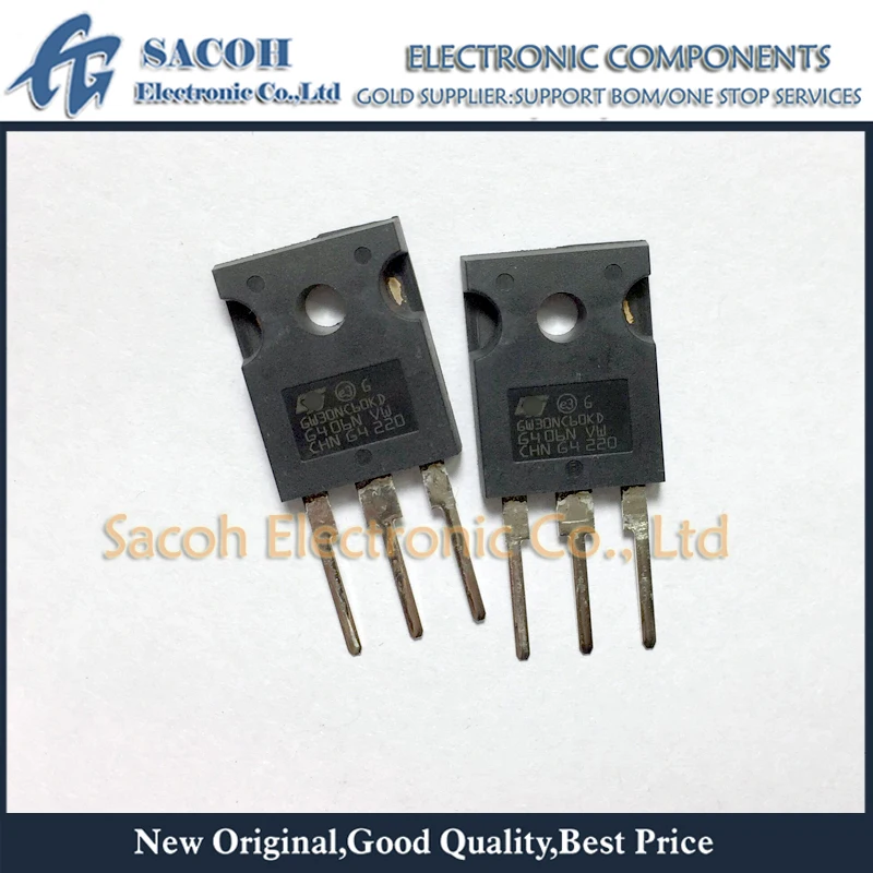 Новый оригинальный 10 шт./лот STGW30NC60KD GW30NC60KD STGW30NC60VD GW30NC60VD TO-247 30A 600V защищенный бтиз