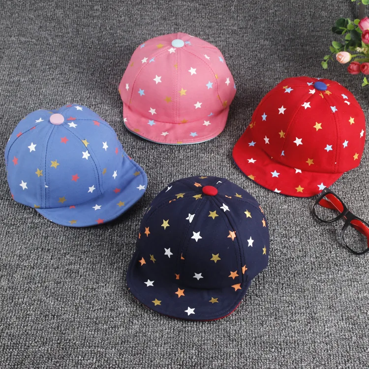 New Summer Spring Cotton Comfortable Infant Hats Casual star print Soft