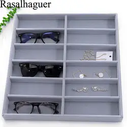 Роскошный ледяной серый 12 Сетки упаковочная коробка для солнечных очков Солнцезащитные очки для демонстрации очков дисплей реквизит