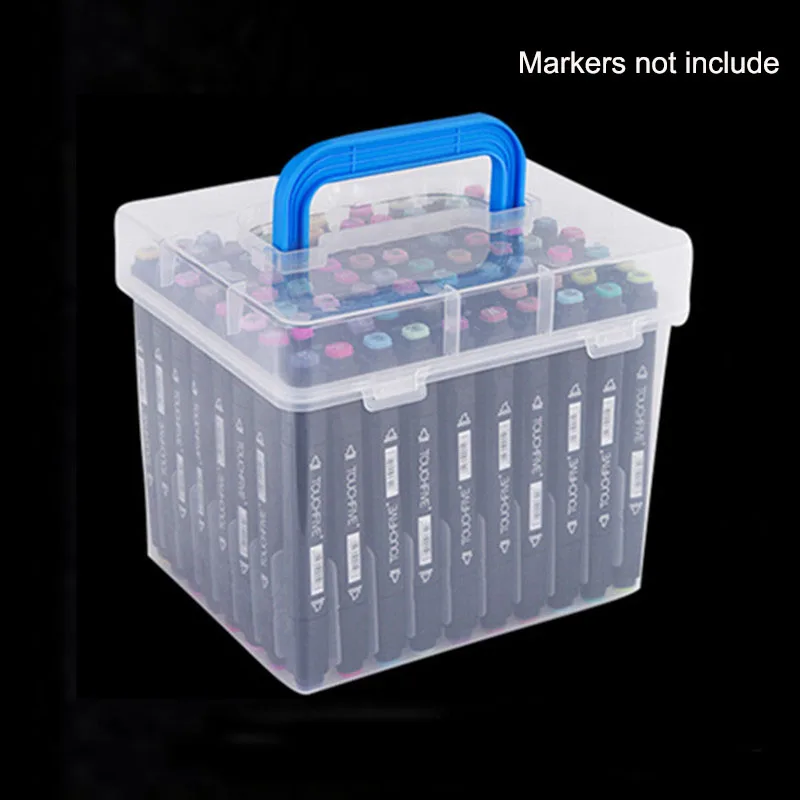 Plastic Box Marker Pen Holder Package 60/80 pics Stationery Holders