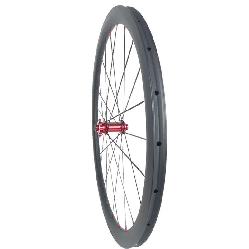Cheap 700c carbon road disc wheel powerway CX32 100x15 clincher front wheel Disc Brake carbon disc wheels 38/50/60mm cyclocross wheel 2