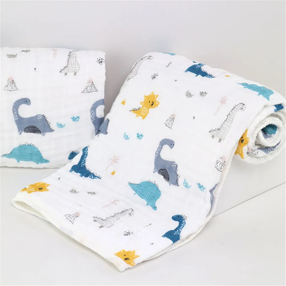 Новое хлопковое удобное детское одеяло с принтом, новое мягкое полотенце для купания, безопасное и здоровое одеяло с рисунком для новорожденных