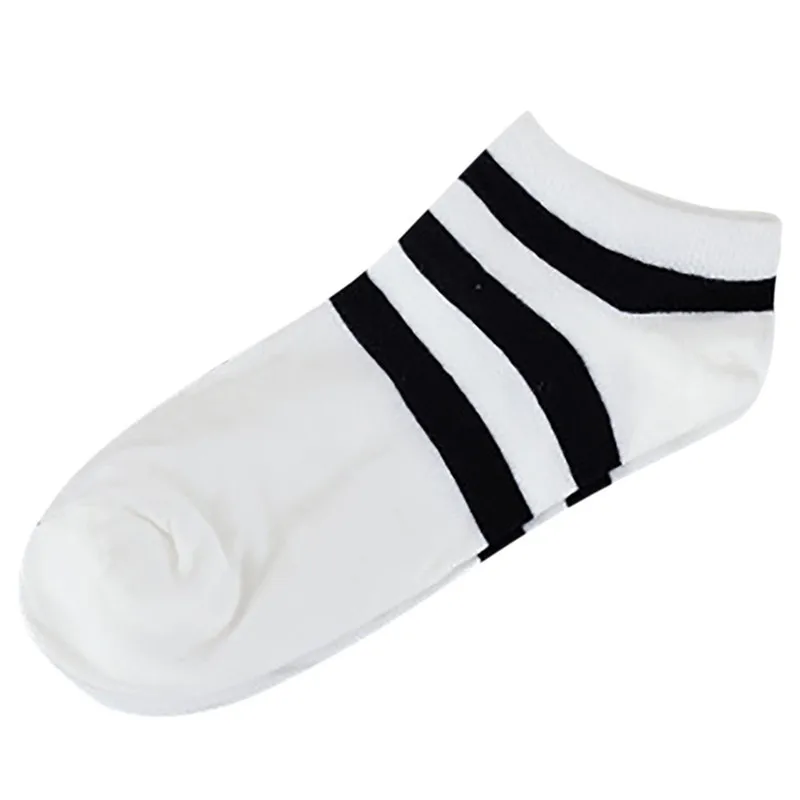 JAYCOSIN/летние носки 1 пара удобные хлопковые носки в полоску для мужчин и женщин короткие носки повседневные Простые Носки 3 - Цвет: E
