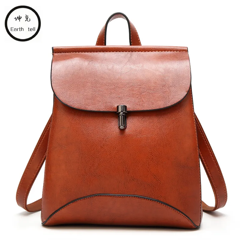 simple leather backpack