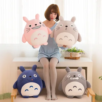 

45*45cm Lovely My Neighbor Totoro Miyazaki Hayao Plush Pillow Cartoon Animals Soft Sleeping Toys Stuffed Baby Elasticity Doll