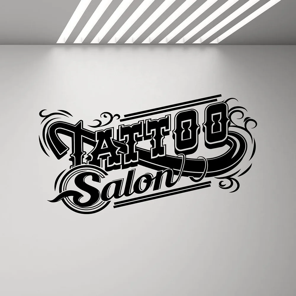 

Tattoo Salon Wall Decal Tattoo Shop Sign Logo Stickers Poster Studio Design Door Window Vinyl Sticker Mural Wall Art Decor G495
