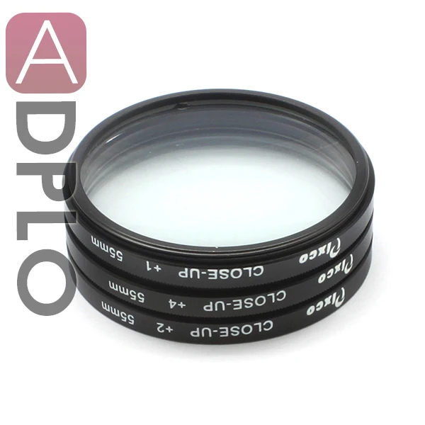 Highest Quality!!! Pixco 55mm Close-up Filter Ring +1 +2 +4 in Sets