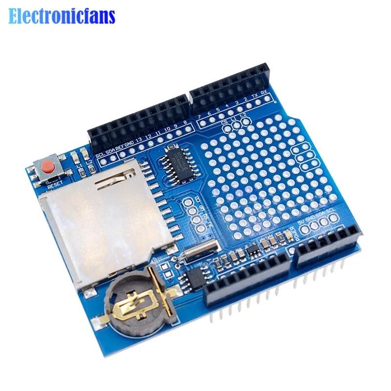 

New Data Module Logging Shield SD Card Data Recorder Shield V1.0 For Arduino UNO SD Card Hot