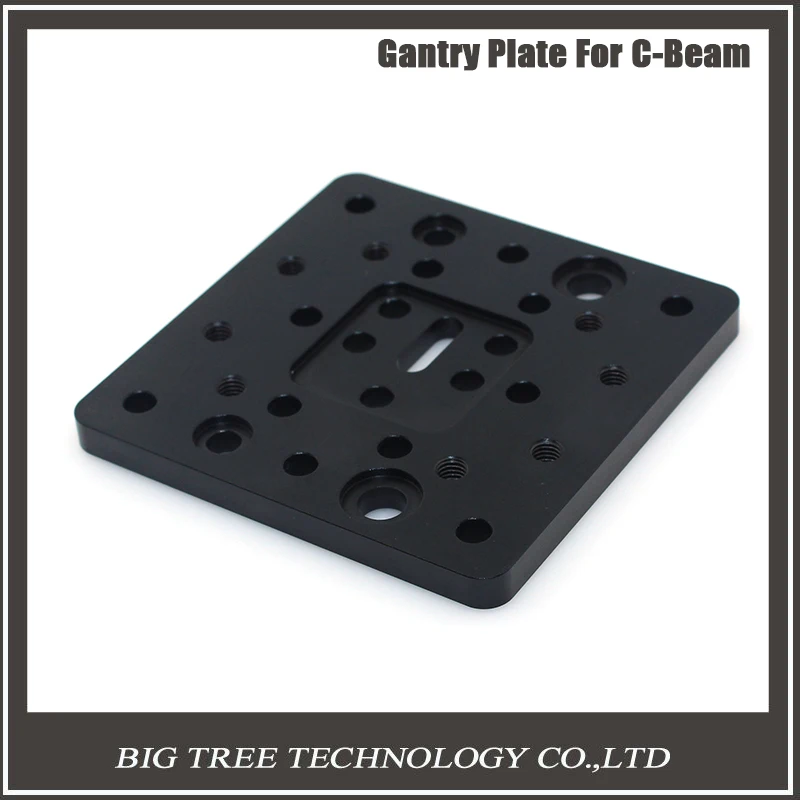 Black Metal Gantry Plate 78 78 6mm For Openbuilds 3D Printers CNC Printer Parts Aluminum Stand