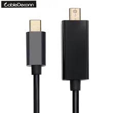 Кабель Mini displayPort thunderbolt 3 адаптер USB-C к mini dp конвертер Тип C 4 К x 2 К Кабель Монитора мужской разъем для Macbook