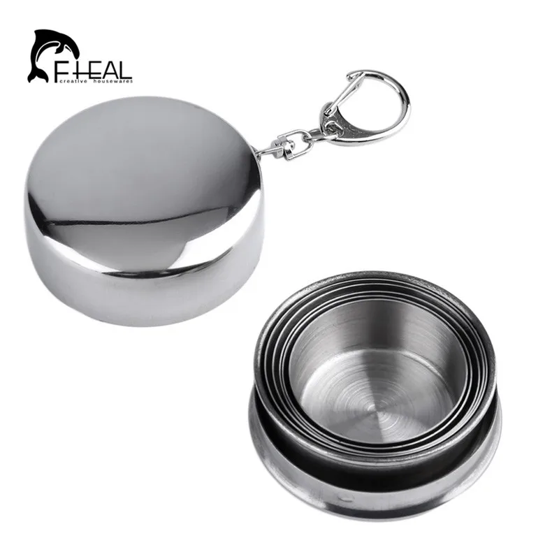 FHEAL Foldable Coffee Cup Coffee Mug 75/140/240ML Stainless Steel Travel Folding Cup Outdoor Water Cup for Camping Coffee Tool FHEAL Foldable Coffee Cup Coffee Mug 75/140/240ML Stainless Steel Travel Folding Cup Outdoor Water Cup for Camping Coffee Tool
