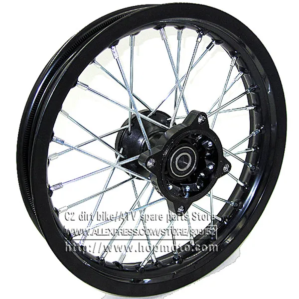 Черный велосипед ямы передние 12 дюймов диски 1" для маленьких внедорожных мотоциклов CRF передние колеса запасные части