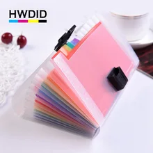 HWDID пластиковый A6/A4 папка с папкой складной документ для документов / документов для экзаменов 13 карманов для расширения папки для кошельков