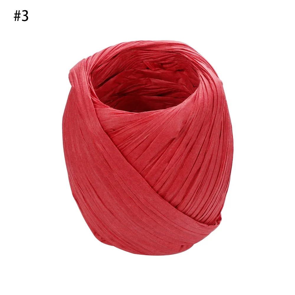 16 цветов 20 м/рулон DIY рафия ленточный шнур веревка для пальмовой упаковки бумажная веревка Подарочная коробка Свадебная Упаковка вечерние украшения diy - Цвет: 3