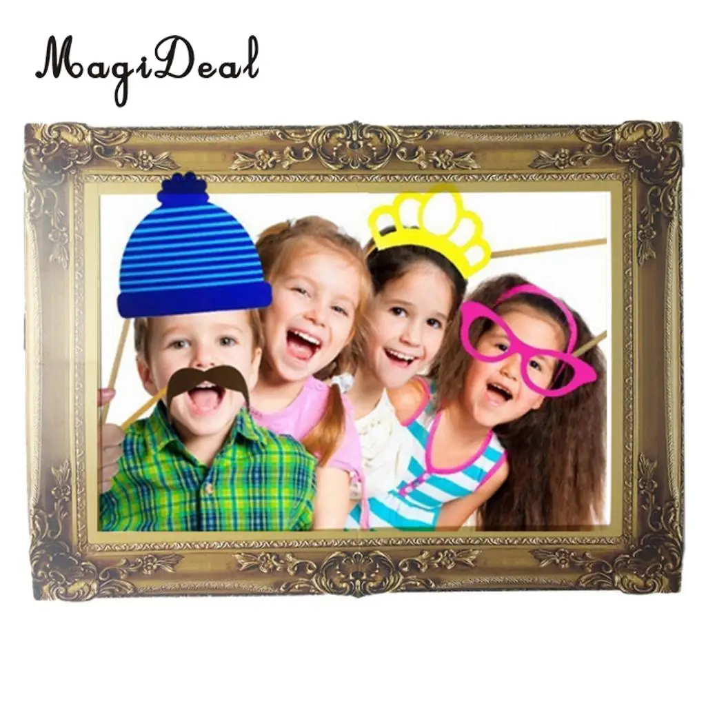MagiDeal 1Pc Vintage Photo Booth Prop Frame Background for Wedding Birthday  Graduation Christmas Party Item 2/ Item 1 Two Sizes