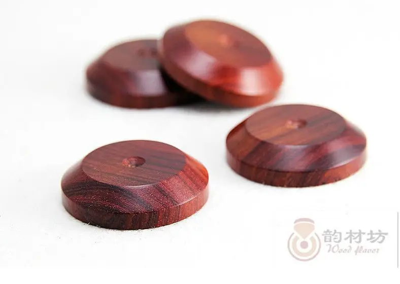 

4 pcs Rosewood D33 Speaker Spikes Mat, Speaker Spike Shoes Pads , HiFi Feet