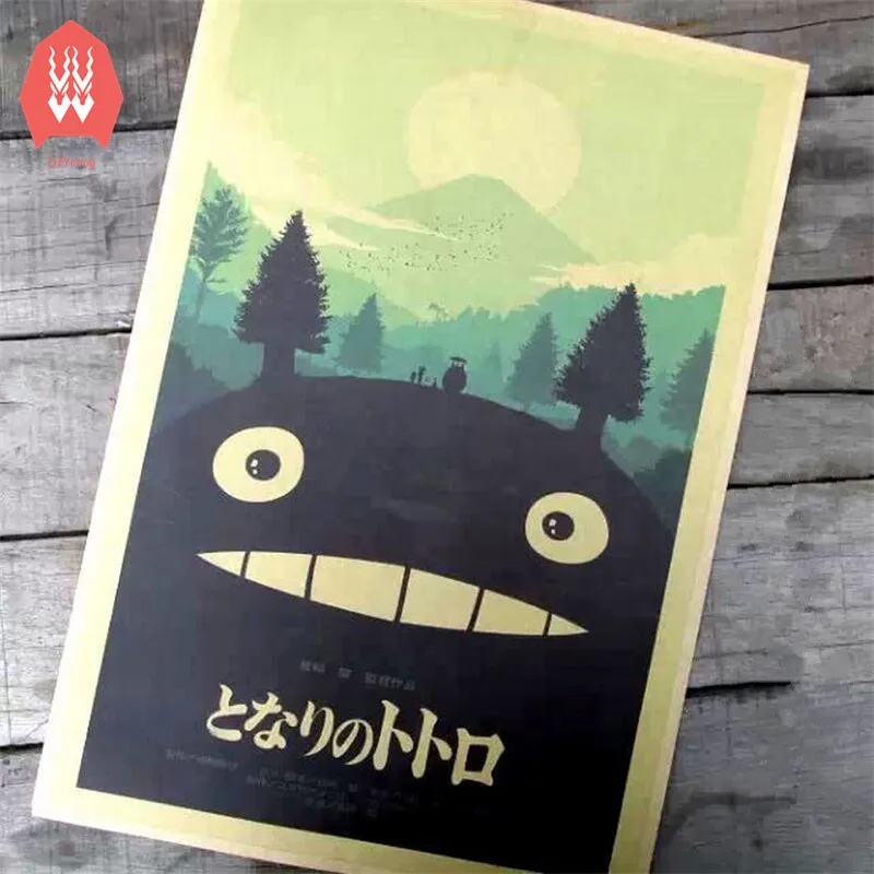 

Vintage Retro Paper anime poster Tonari no Totoro Miyazaki wall decor vintage home decor kids room decoration 42*30cm