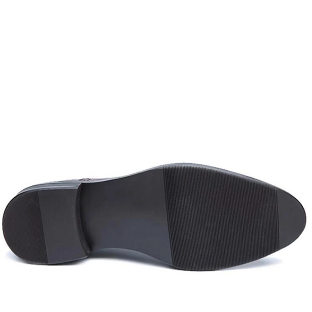 Sipriks/элегантные черные модельные туфли с перфорированным носком; бордовые полные броги; деловые туфли из натуральной кожи на резиновой подошве; оксфорды