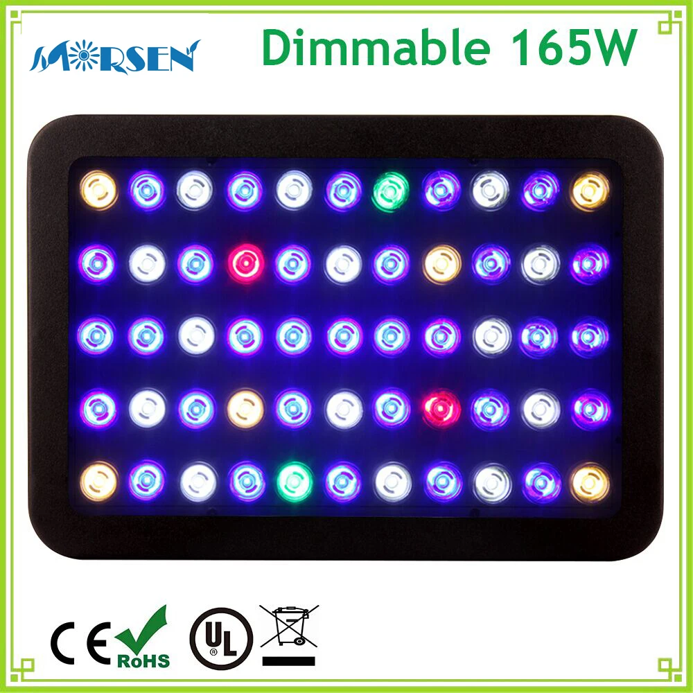1pcs Dimmable Full Spectrum 165W LED Aquarium Light Fish Tank Coral