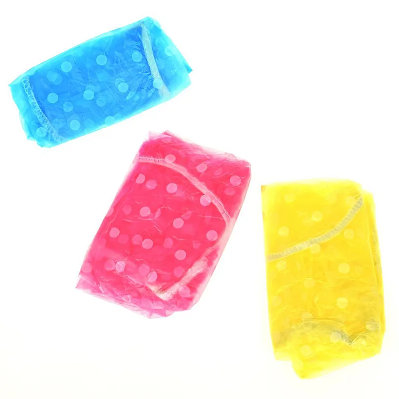 

3pcs/lot Disposable Shower Caps Hat Bathing Caps Hotel One-Off Waterproof Elastic Shower Cap Dot Hair Salon Bathroom Products