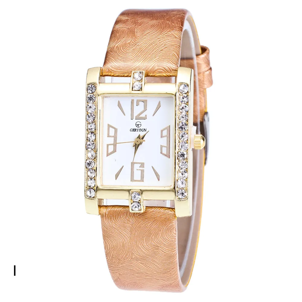 

2019 Luxury Brand Retro Candy Colors Design Leather Band Women Analog Alloy Quartz Wrist Watch bayan saati horloge dames *L