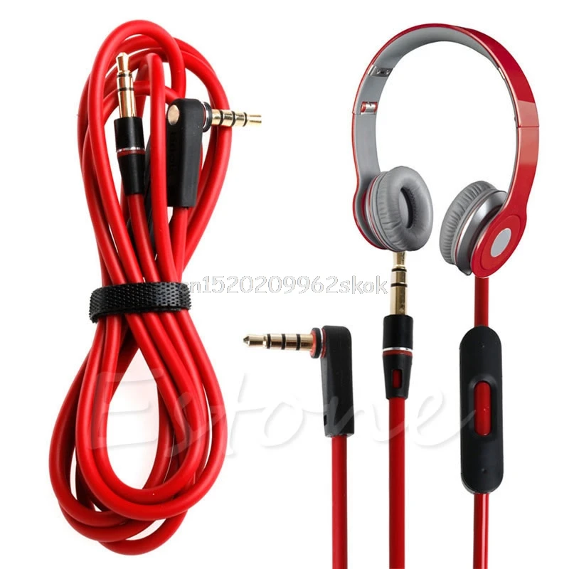 

3.5mm Audio Cable 3 5 Aux Cable for Beats Solo HD Studio Pro Mixr Headphone Mobile Phone Speaker Aux Cord Wire F08 dropshipping