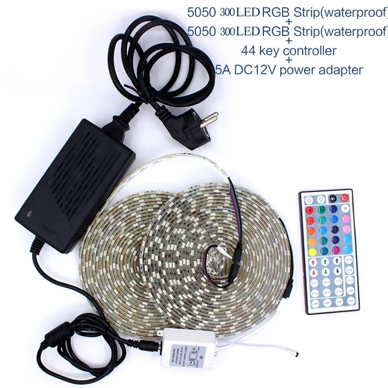 SMD RGB Светодиодный водонепроницаемая лампа дневного света 5050 2835 10 M 5 светодиодный