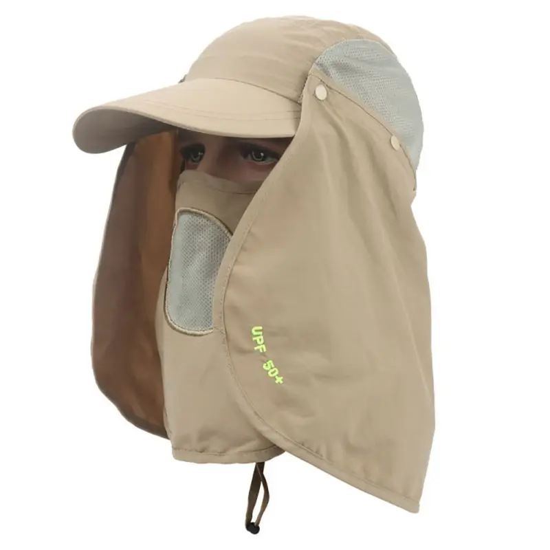 

Simple Style 360 Degree Fishing Caps Assembled Dry-Fast Neck Cover Boonie Camping Hunting Snap Hat Brim Cap Ear Sun Flap Sport