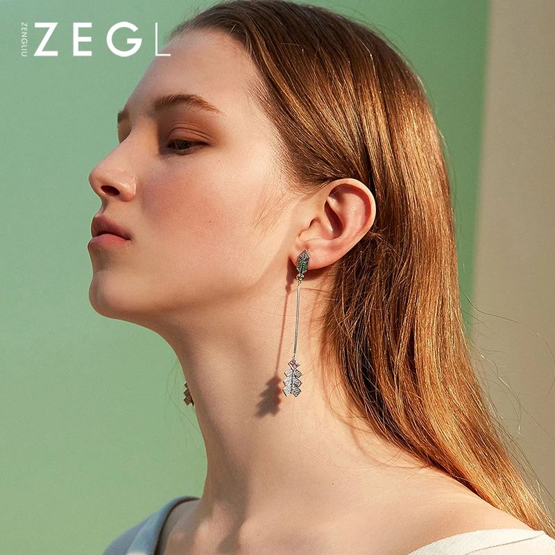 

ZEGL web celebrity new earring design sense bow and arrow earrings ladies pendant long earrings