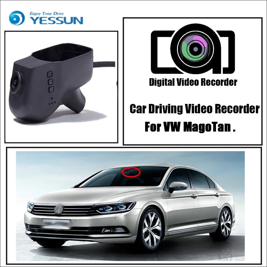 

YESSUN for Volkswagen Magotan Car Driving Video Recorder DVR Mini Control APP Wifi Camera Registrator Dash Cam