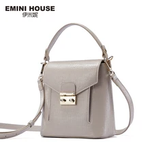 EMINI HOUSE, висячий замок, сумка-ведро, сумки через плечо для женщин, масло, воск, спилок, кожа, сумка на плечо, роскошные сумки, женские сумки, дизайнерские