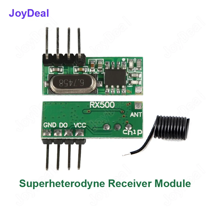 

433Mhz DC5V RF Relay Superheterodyne Wireless Remote Control Receiver Switch Module With Antenna For Ask Arduino Uno UHF Diy Kit
