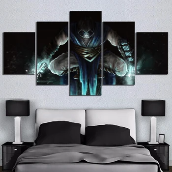 

5 Piece Games Art Paintings Mortal Kombat Assassin Pictures Artwork Canvas Paintings for Home Decor Wall Art