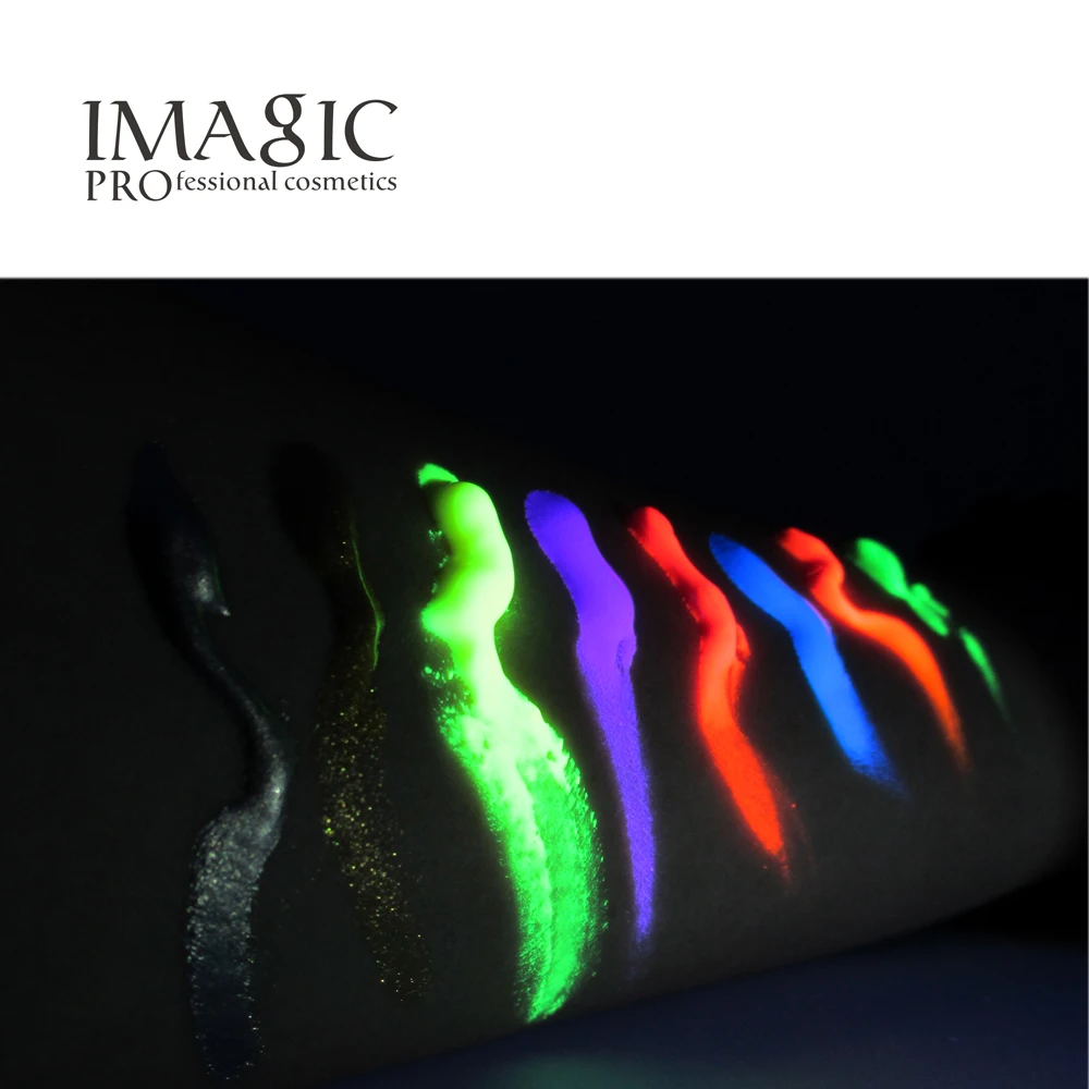 

IMAGIC 8 Colors Face Body Paint Fluorescent Rave Festival Painting Under The UV Lamp Party Body Fluorescence Pigment TSLM1
