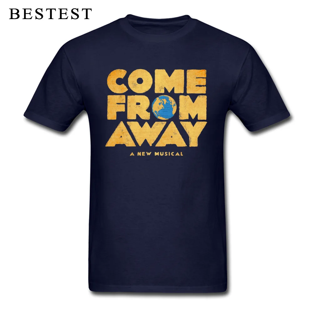 Casual come from away 3087 Printed Short Sleeve Lovers Day Tees Fitted Round Collar 100% Cotton Tee Shirt Men T-shirts come from away 3087 navy