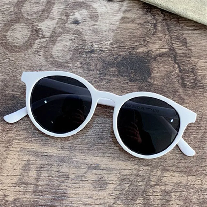 Iboode ретро круглые детские солнцезащитные очки для мальчиков и девочек UV400 детские солнцезащитные очки винтажные простые детские солнцезащитные очки Oculos De Sol - Цвет линз: White