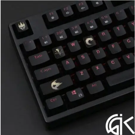 4 шт./компл. keysets подсветка OW ключ Шапки из АБС-пластика с гравировкой клавиши блеск-через для патруля gamer механическая клавиатура ANSI черный - Цвет: REINHARDT